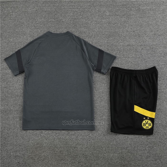 Chandal del Borussia Dortmund Manga Corta 2022-2023 Gris - Pantalon Corto
